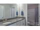 Bathroom featuring double sinks, granite counters, and a separate toilet and shower/tub room offers convenience and privacy at 117 Tomahawk Dr, Mooresville, NC 28117