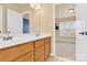 Double sink bathroom with access to bedroom at 1227 Mountain Laurel Ct, Matthews, NC 28104