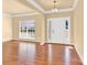 Hardwood floors and neutral wall colors in living room at 1227 Mountain Laurel Ct, Matthews, NC 28104