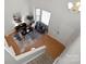 View from upstairs overlooking the entryway and living area at 13443 Norseman Ln, Huntersville, NC 28078