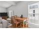 Cozy dining area with a wooden table, natural light, and connection to the living room at 19705 S Ferry St, Cornelius, NC 28031