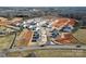 Aerial view of a new home community, showing various houses and landscaping at 2513 Celestial Dr, Newton, NC 28568