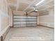 Unfinished two car garage is spacious with rear load access at 270 Gilead Rd, Huntersville, NC 28078