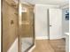 Bathroom with shower stall and tile flooring at 502 Cherry St, Belmont, NC 28012