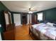 Main bedroom with hardwood floors and double closets at 796 S Lincoln S St, Dallas, NC 28034