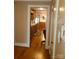 View of kitchen with wood cabinets and hardwood floors at 796 S Lincoln S St, Dallas, NC 28034