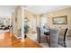 Bright dining area with glass table and neutral chairs at 9813 Hanberry Blvd, Charlotte, NC 28213