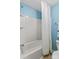 Bathroom with shower/tub combo and white curtain at 138 Byers Commons Dr, Mooresville, NC 28117