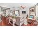 Open living room with a view of the dining and kitchen areas at 138 Byers Commons Dr, Mooresville, NC 28117