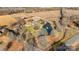 Aerial view of house, pond, and surrounding farm land at 15554 Highway 601 S Hwy, Midland, NC 28107