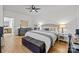 Main bedroom with wood floors and ensuite bathroom access at 15554 Highway 601 S Hwy, Midland, NC 28107