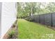 Private backyard with a modern fence and well-manicured lawn at 2002 Summey Ave # 4, Charlotte, NC 28205