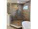 Modern bathroom with a large glass-enclosed shower and soaking tub at 2173 Millennium Dr # 40, Lancaster, SC 29720