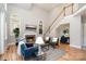 Gathering room features hardwood floors, fireplace and lots of natural light at 2510 Tulip Hill Dr, Charlotte, NC 28270