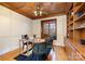 Spacious home office with built-in shelves and wood ceiling at 2510 Tulip Hill Dr, Charlotte, NC 28270