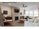 Living room with fireplace, large windows, and comfortable seating at 3535 Rapport Ct # 023, Lancaster, SC 29720