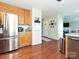 Modern kitchen with stainless steel refrigerator and ample counter space at 364 Holstein Dr, Dallas, NC 28034