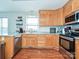 Well-equipped kitchen boasts wood cabinets, stainless steel appliances, and a corner sink at 364 Holstein Dr, Dallas, NC 28034