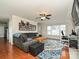 Living area showcasing a sectional sofa and ample natural light at 364 Holstein Dr, Dallas, NC 28034