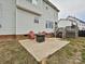 Concrete patio with fire pit and seating area at 364 Holstein Dr, Dallas, NC 28034