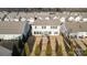 Aerial view showcasing a home with a backyard pergola and patio at 5034 Moselle Ave, Fort Mill, SC 29707