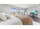 Relaxing bedroom featuring hardwood floors, neutral decor, and view of a TV screen at 5034 Moselle Ave, Fort Mill, SC 29707