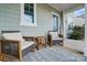 Inviting front porch with wicker chairs and a patterned rug at 5034 Moselle Ave, Fort Mill, SC 29707