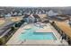 Aerial view of a community pool featuring lounge areas and recreational facilities at 5034 Moselle Ave, Fort Mill, SC 29707