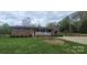 Charming single-story brick home with a covered front porch and well-manicured lawn and driveway at 5527 Dallas High Shoals Hwy Hwy, Dallas, NC 28034