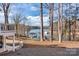 Lake view from backyard; peaceful setting at 604 Beaten Path Rd, Mooresville, NC 28117