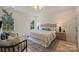 Serene primary bedroom with neutral tones, tray ceiling, and a large window offering natural light at 625 Colorado Ave # B, Charlotte, NC 28206