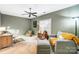 Cozy home office showcasing a comfortable seating area, desk, and soft, neutral tones enhancing a productive atmosphere at 8405 Olde Troon Dr # 4A, Charlotte, NC 28277