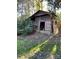 Rustic wooden shed with open front and side at 8725 Bringle Ferry Rd, Salisbury, NC 28146