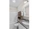 This bathroom features a granite countertop, tub and shower combo, and vanity cabinet at 103 Granville Ln, Salisbury, NC 28146