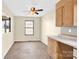 Small dining area with tile floor and view to kitchen at 115 E Geroid St, Salisbury, NC 28144