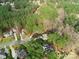 Neighborhood aerial showcasing the landscape, roads and surrounding greenery, with solar panels visible at 117 Cove Pointe, Mount Holly, NC 28120