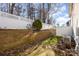 Small backyard with brick wall, fence, and patio at 121 Quality Dr, Mount Holly, NC 28120