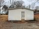 White storage shed with single door, offering extra storage space at 1307 Signal Ave, Gastonia, NC 28052