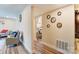 Hallway view of kitchen and living room at 1605 Merry Oaks Rd # E, Charlotte, NC 28205