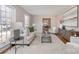 Bright living room with neutral tones, plush seating, a decorative rug and plenty of natural light at 2100 Knickerbocker Dr, Charlotte, NC 28212