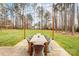 Private backyard with spacious patio and trees at 252 Bay Shore Loop, Mooresville, NC 28117