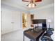 Bright home office featuring built-in desk and en-suite bathroom at 252 Bay Shore Loop, Mooresville, NC 28117