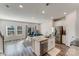 Modern kitchen with stainless steel appliances and island at 3021 Belstock Ct, Charlotte, NC 28216