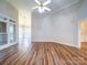 Bright living room with hardwood floors and vaulted ceilings at 3119 Drake Ln, Monroe, NC 28110