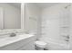 Bright bathroom with white vanity, bathtub, and updated fixtures at 315 W 2Nd St, Cherryville, NC 28021