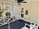 Covered back porch featuring a hanging swing and ceiling fan at 3153 Wimbledon Ln, Rock Hill, SC 29732