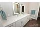 Modern bathroom with double vanity and walk-in shower at 3630 N Davidson St, Charlotte, NC 28205