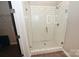 Modern shower with glass enclosure and subway tile at 3630 N Davidson St, Charlotte, NC 28205