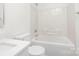 Clean bathroom with a shower/tub combo and white vanity at 4321 Bobterry Ct, Charlotte, NC 28216