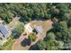 Aerial view showing house, yard, and surrounding trees at 4335 Saluda Rd, Rock Hill, SC 29730